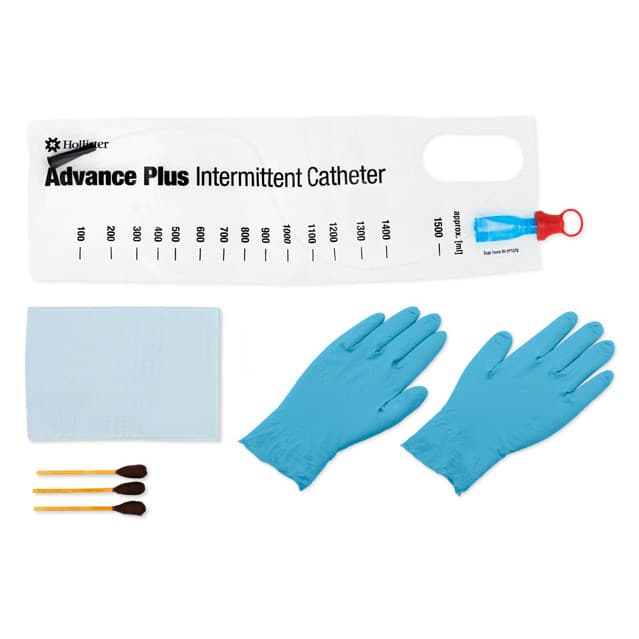 Advance Plus Intermittent Catheter Kit, 10 Fr, 16" - Box of 100 - Image 1