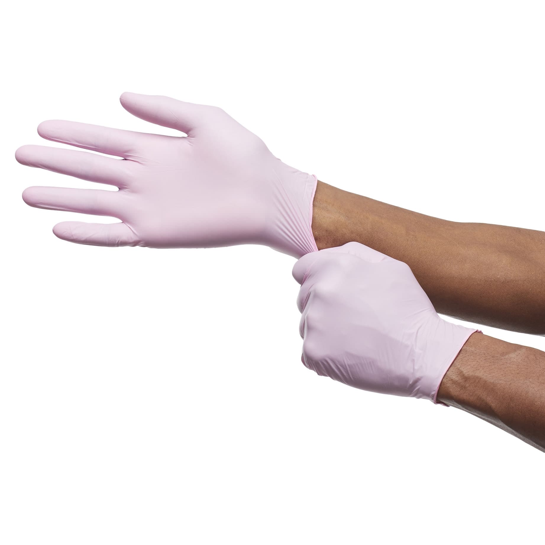 McKesson Nitrile Powder Free Exam Gloves, Pink, Small - Box of 250 - Image 1