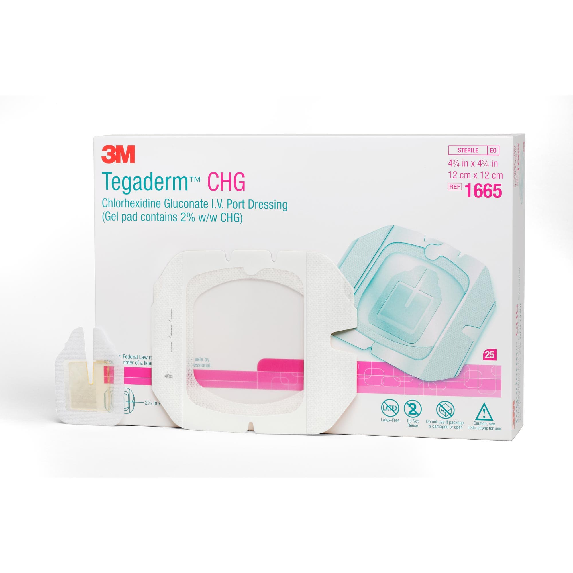 3M Tegaderm CHG Chlorhexidine Gluconate I.V. Port Dressing - Image 1