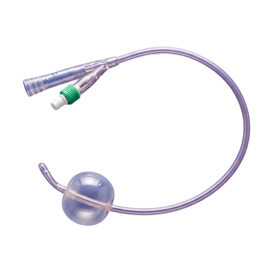 Soft Simplastic 2-Way Foley Post-Op Indwelling Catheters, Coude Tip, 22 Fr 16" - Box of 10 - Image 1