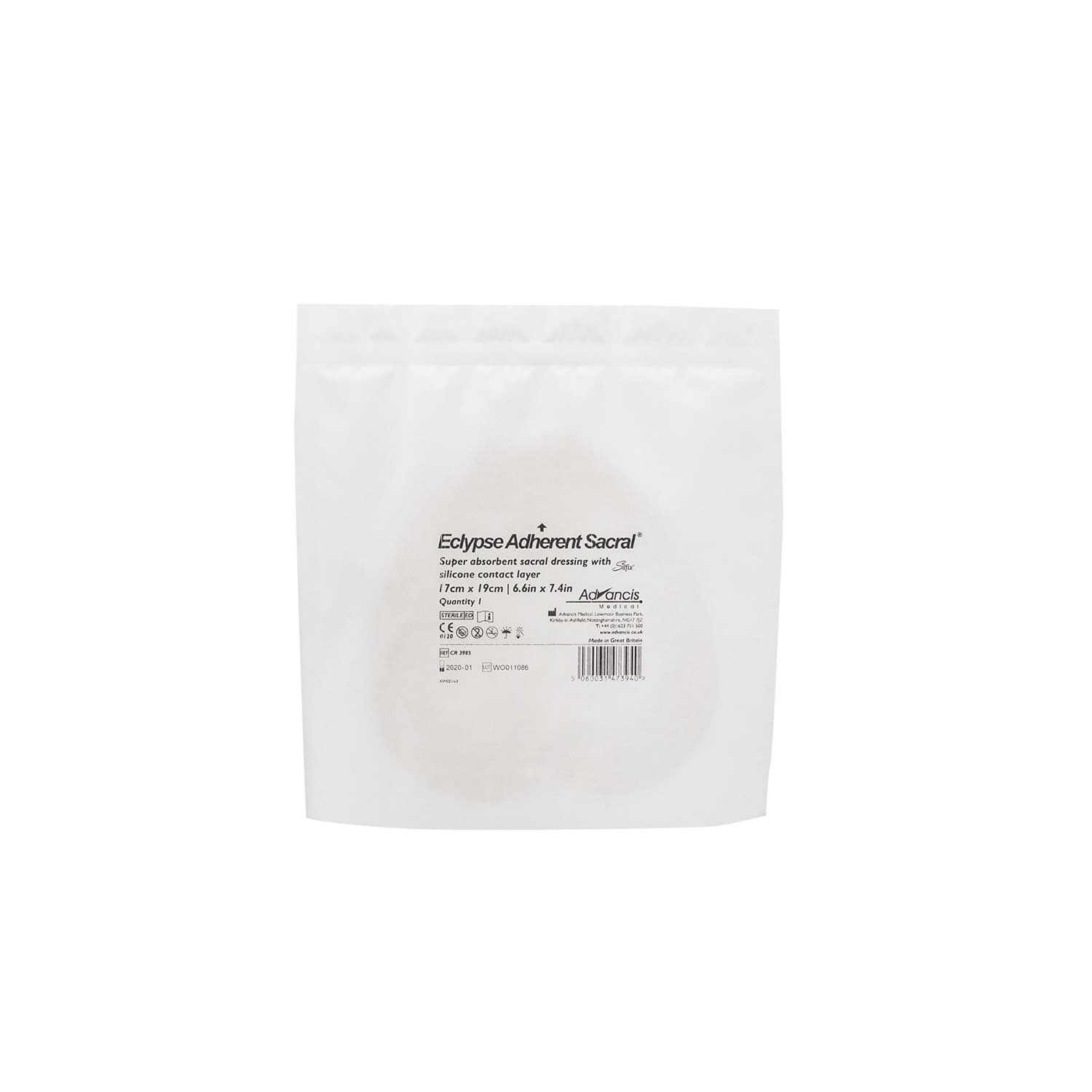 Eclypse Adherent Sacral Super Absorbent Dressing - Image 2