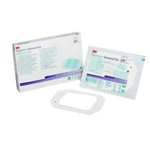 3M Tegaderm Diamond Pattern Transparent Dressing, 2-3/8" x 2-3/4" - Box of 100 - Image 1