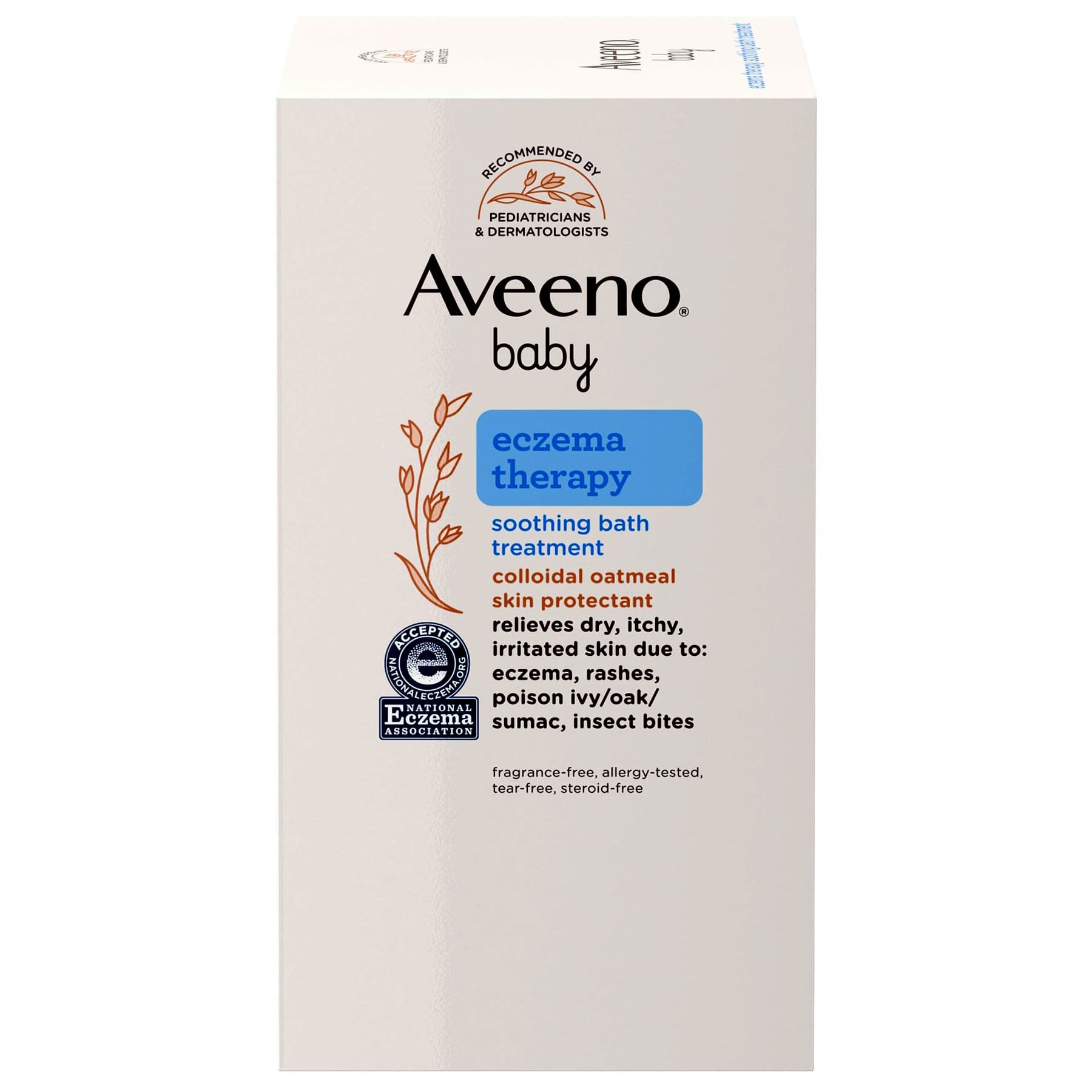 Aveeno Bath Additive Baby Eczema Therapy Powder, 3.75 oz - Box of 5 - Image 2