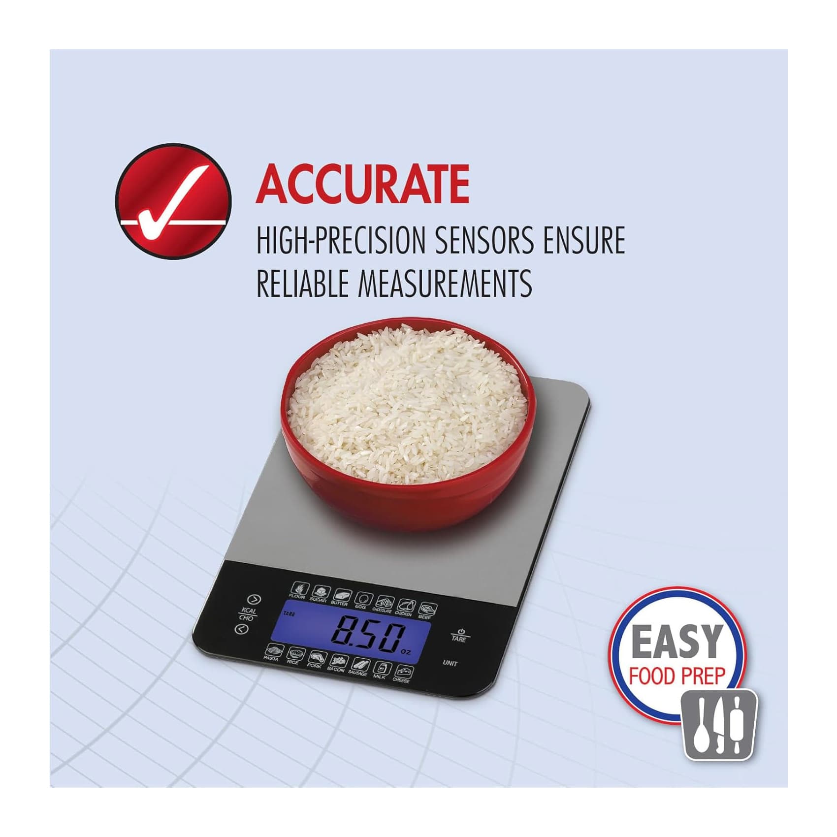SmartHeart Digital Kitchen Food Scale with Calorie & Carb Calculator - Each - Image 2