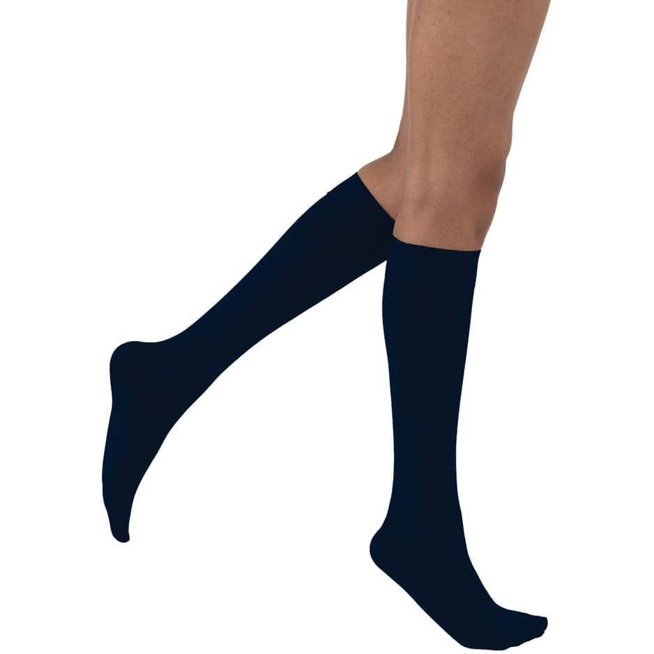 Jobst Opaque SoftFit Compression Stockings, Closed Toe, 15-20mmHg, Small, Midnight Navy - Pair - Image 1