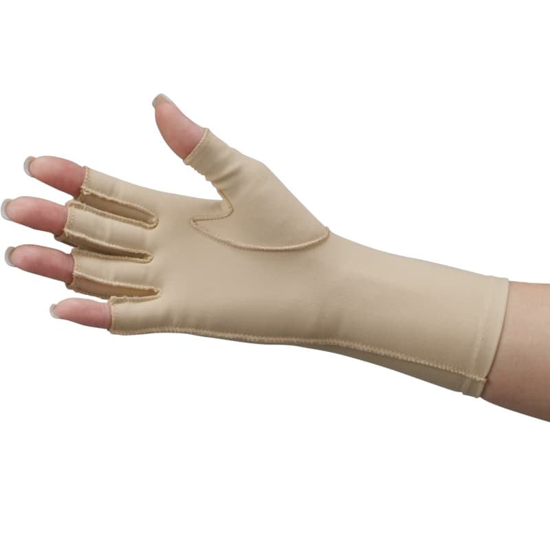 DeRoyal Edema Compression Gloves Over Wrist, Champagne