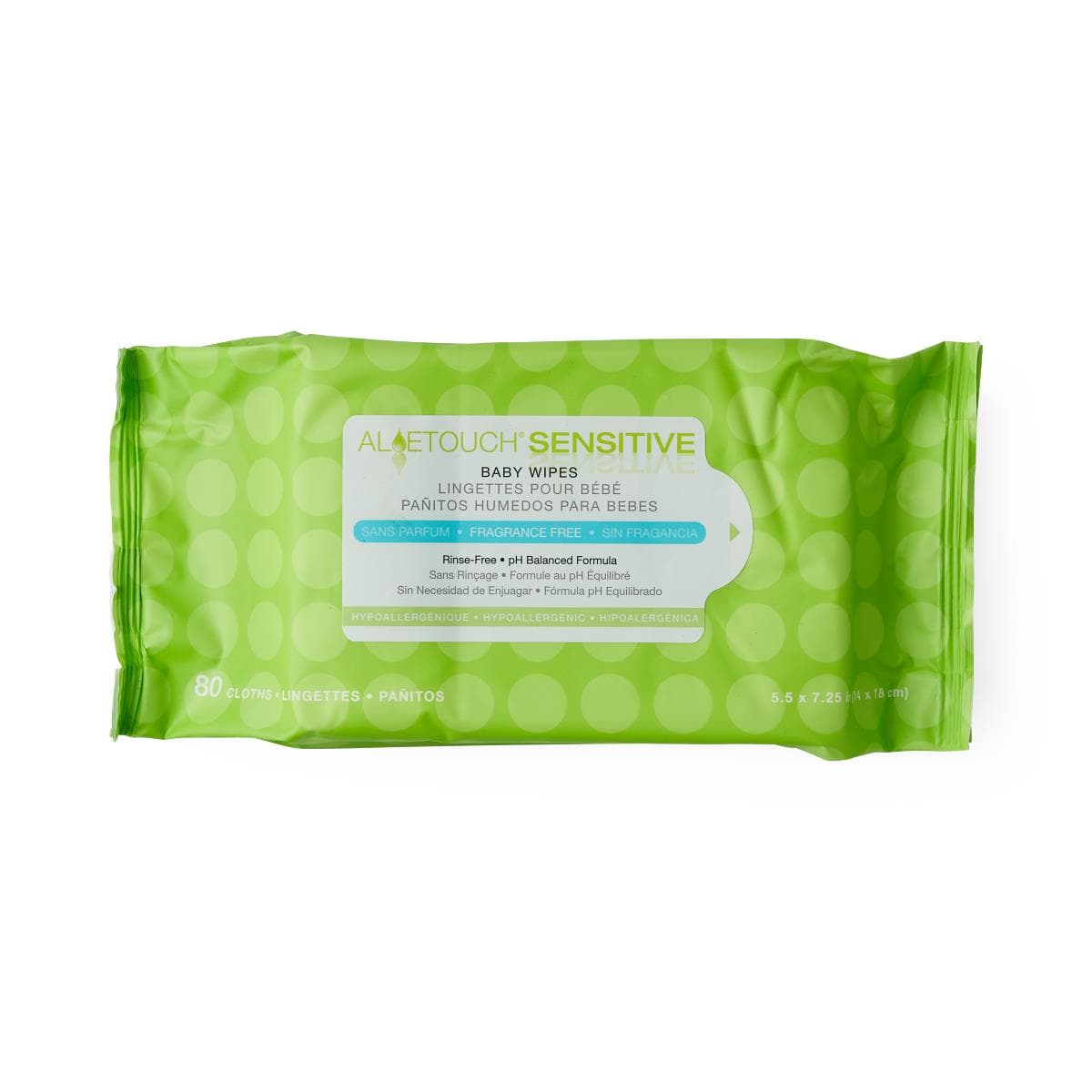 Medline AloeTouch Sensitive Fragrance-Free Baby Wipes - Case of 1920 - Image 1