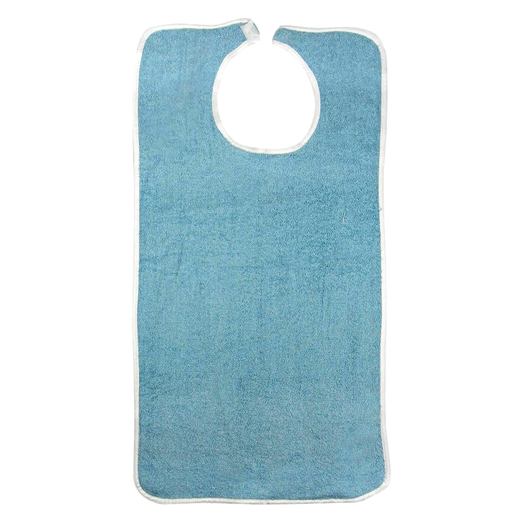 Becks Classic Terry Adult Bib, 18 x 34 Inch Blue - Case of 72 - Image 1