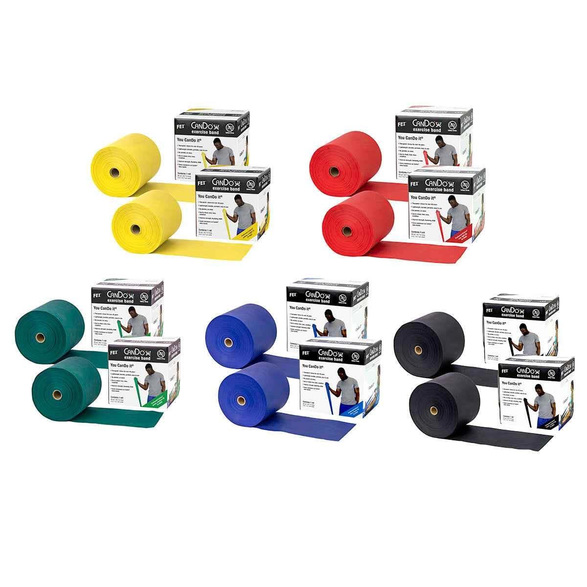 CanDo Latex Free Exercise Band Roll Set, 100 yard - Set of 5 - Image 1