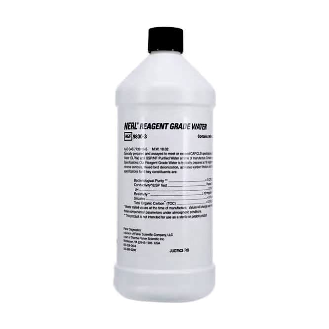 Thermo Scientific NERL Chemistry Reagent Water, Bottle, Reagent Grade-Type I, 32 oz - Each - Image 1