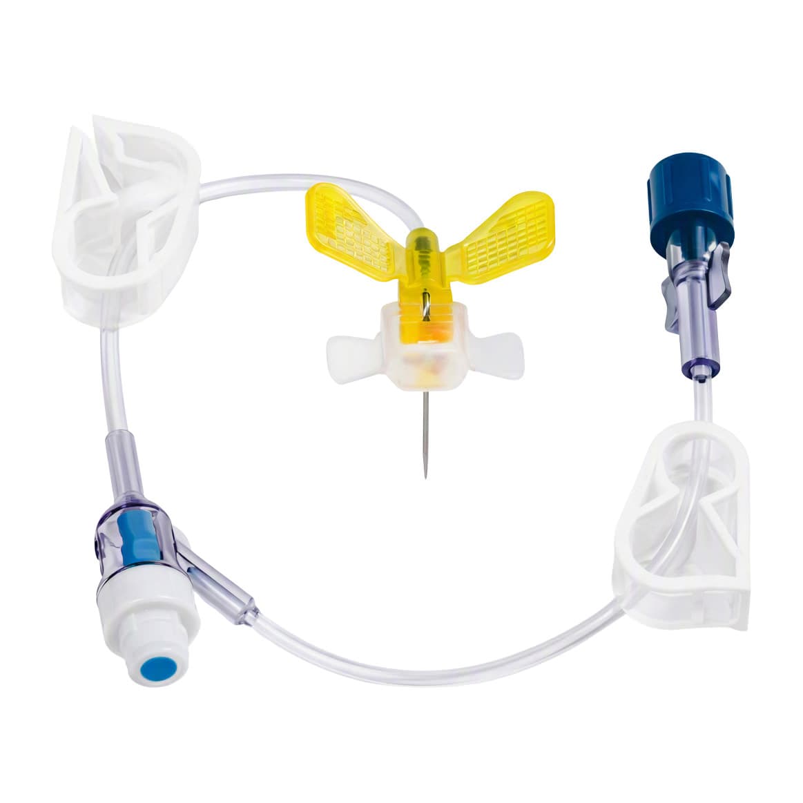 MiniLoc Huber Infusion Set with Fixed Wing Hub, 19 Gauge, 3/4 Inch - Case of 20 - Image 1