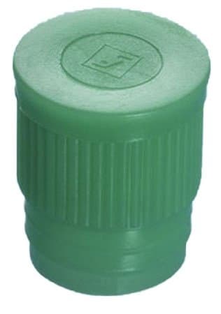 Sarstedt Tube Closure NonSterile Push Cap, Green - Case of 5000 - Image 1