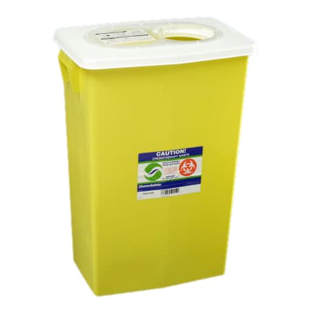 SharpSafety Chemotherapy Waste Container with Gasketed Sliding Lid, 26H x 12.75D x 18.25" W - Each - Image 1