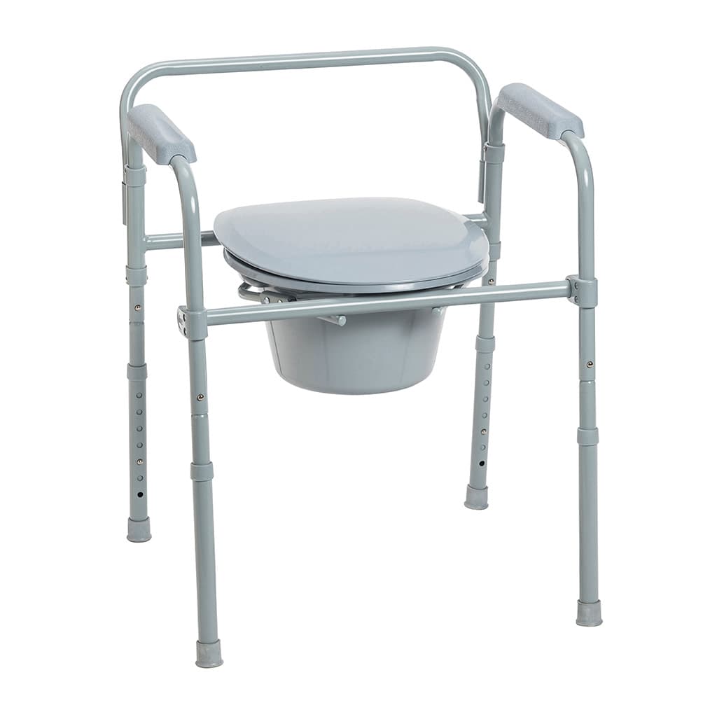 Drive Folding Steel Commode - Each