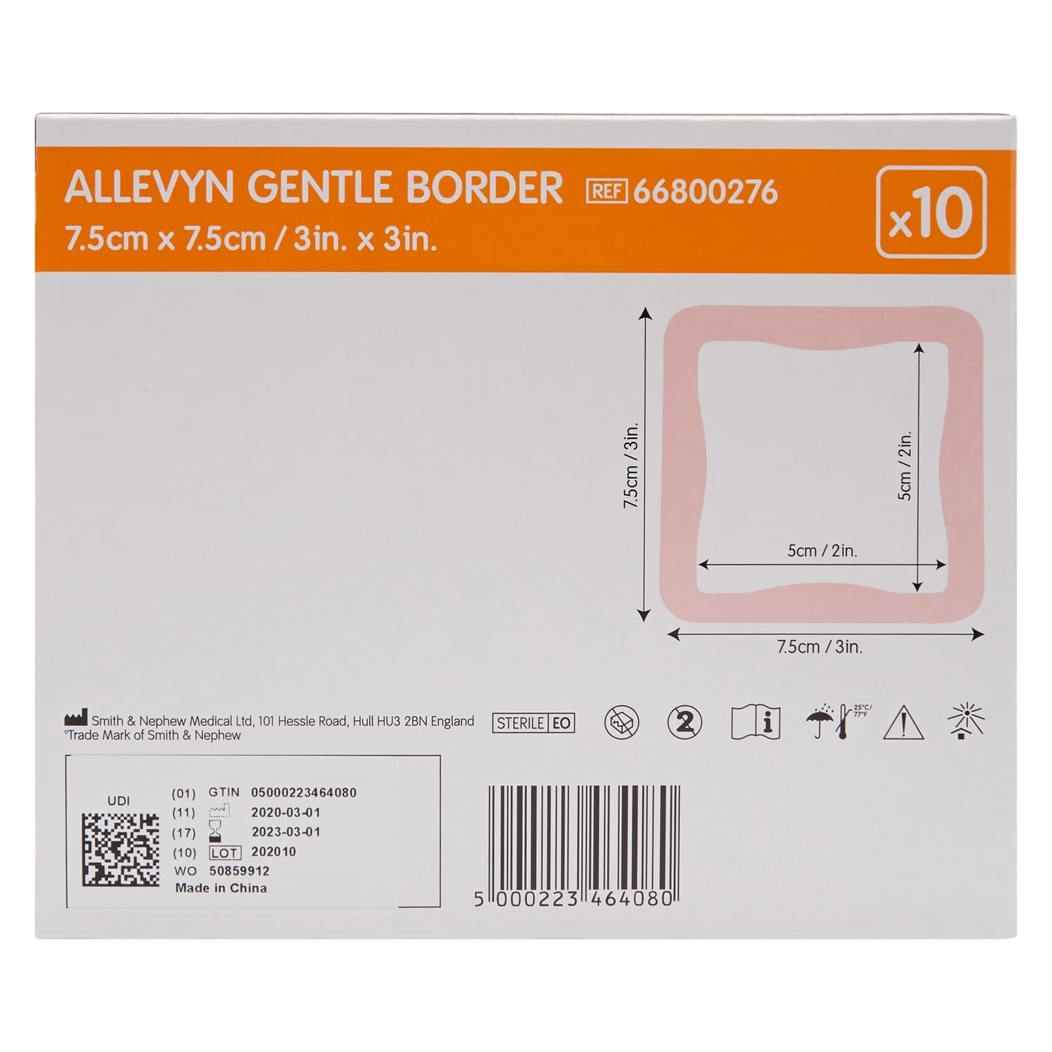 Allevyn Gentle Adhesive Hydrocellular Foam Dressing with Border - Image 2