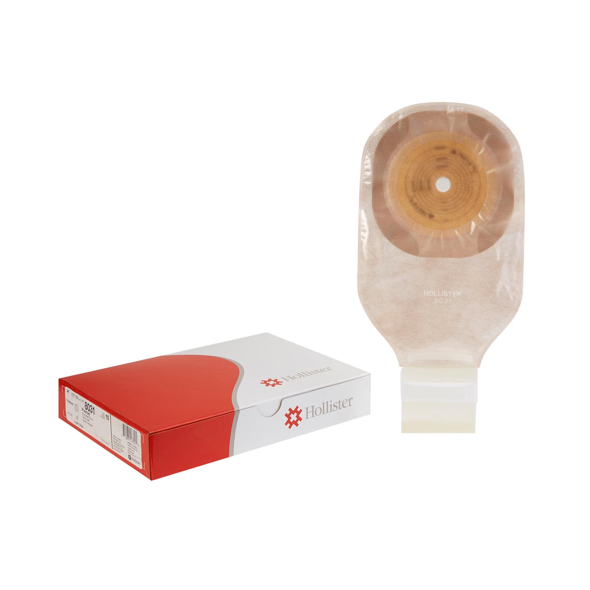 Premier 1-Piece Drainable Ostomy Pouch and Flat FlexWear Barrier - Box of 10 - Image 1