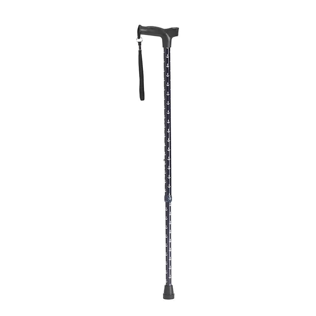 Drive Ergonomic T-Handle Walking Cane, Anchor Design - Case of 6 - Image 1
