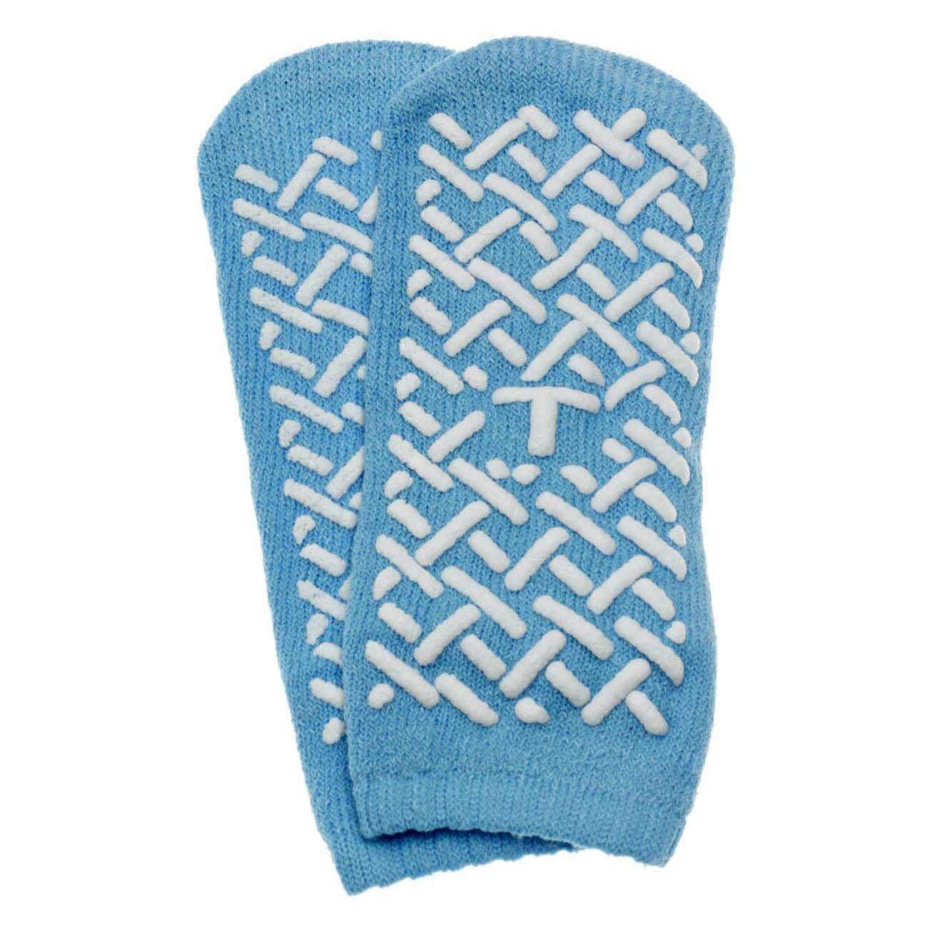 Medline Single-Tread Patient Slippers, Teal, Toddler - Pair - Image 1