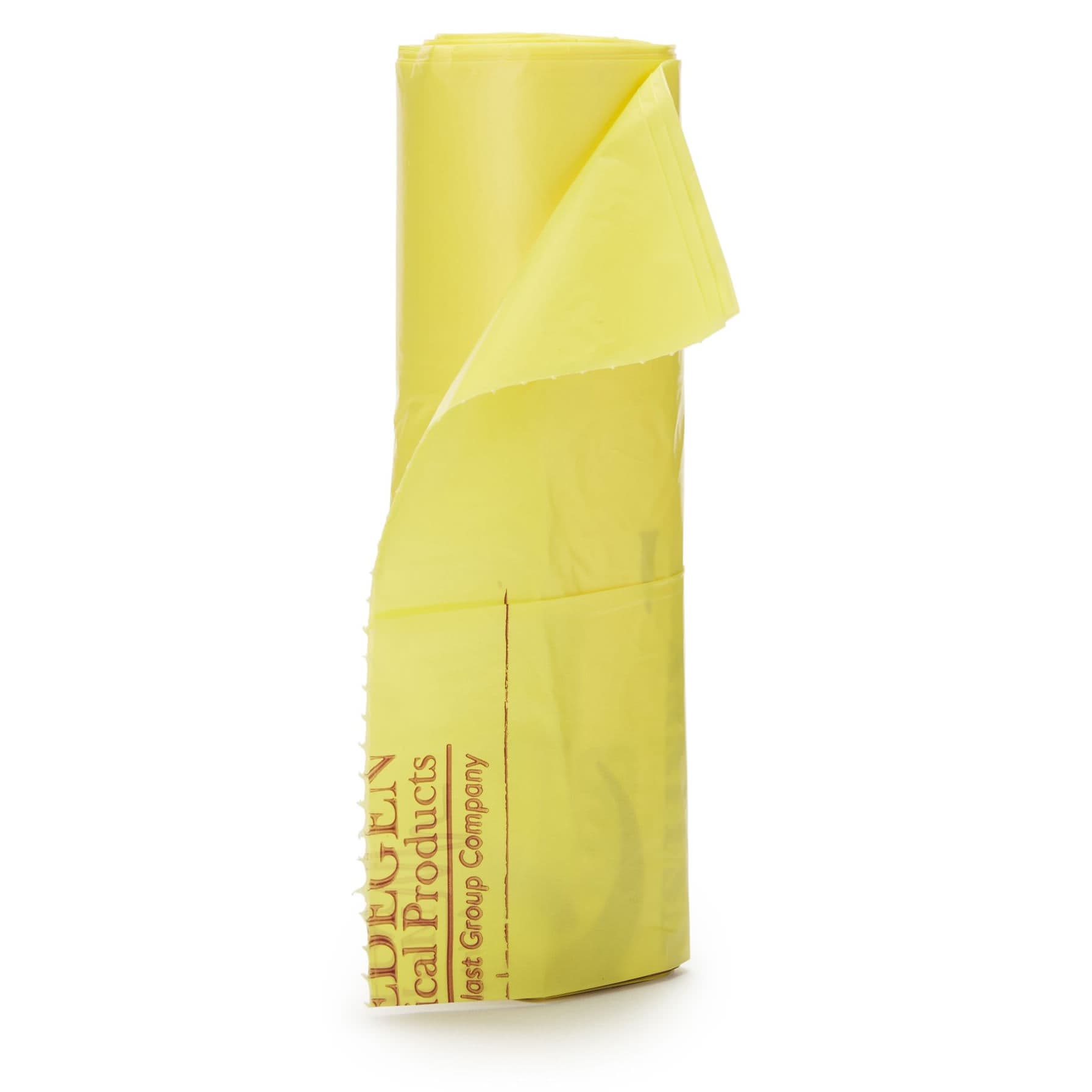 McKesson Yellow Biohazard Laundry Bag, 30 to 33 gallon, 8 x 23 x 41 Inch - Case of 250 - Image 1