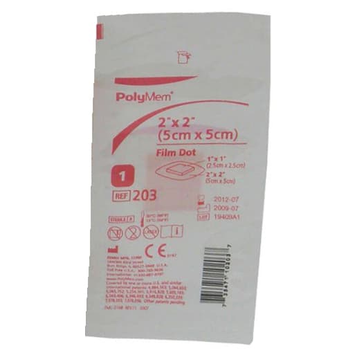 PolyMem Film Adhesive Dressings, 2 x 2 Inch - Each - Image 1