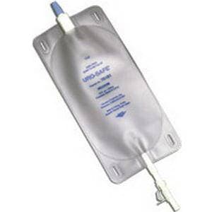 Uro-Safe Urinary Leg Bag With Semi-Transparent Front and Back, Twist Drain, 13 x 4.75 Inch, 18 oz - Each - Image 1