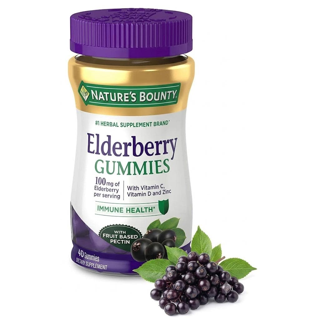 Nature's Bounty Elderberry Gummies - Bottle of 40
