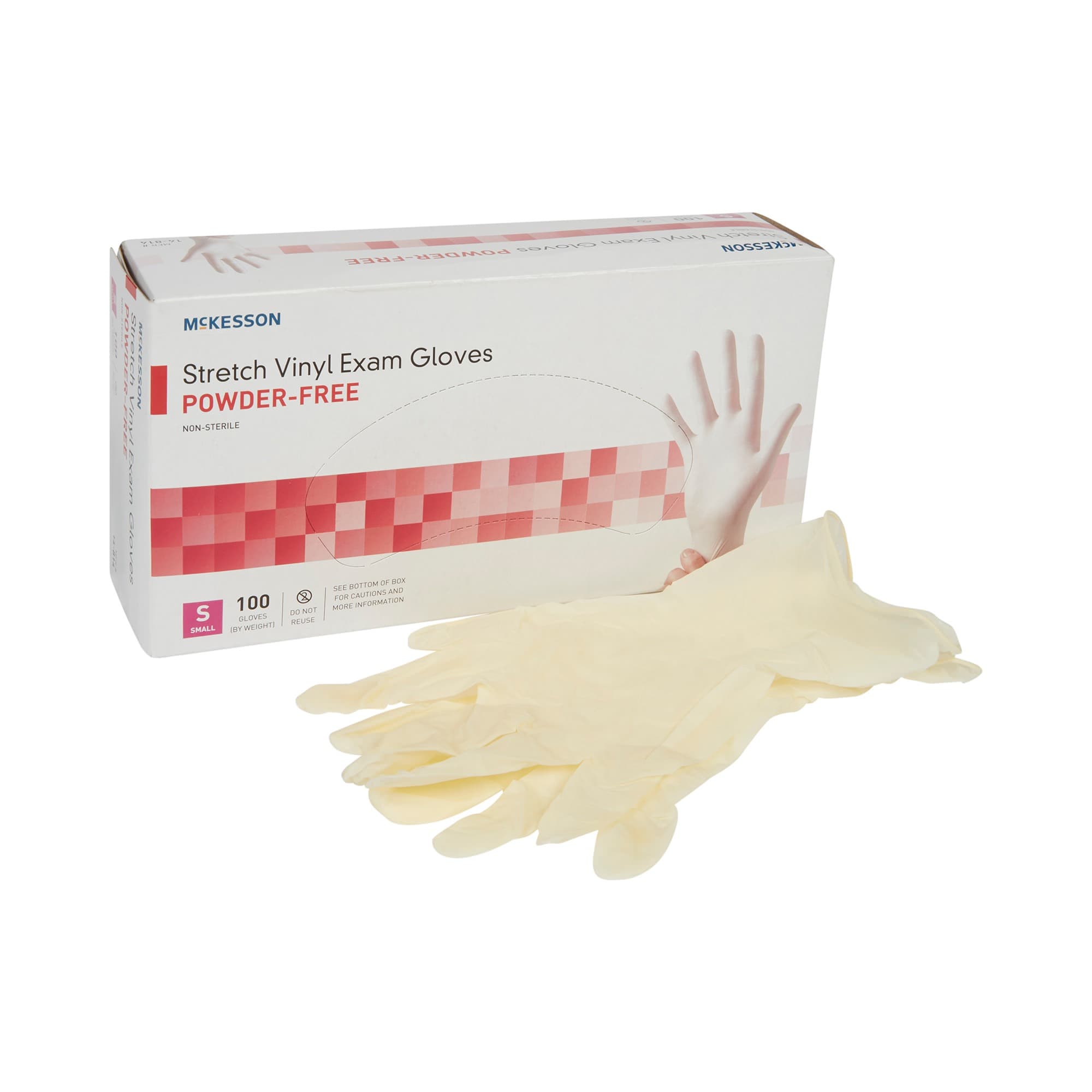McKesson Stretch Vinyl Powder Free Exam Gloves - Image 1
