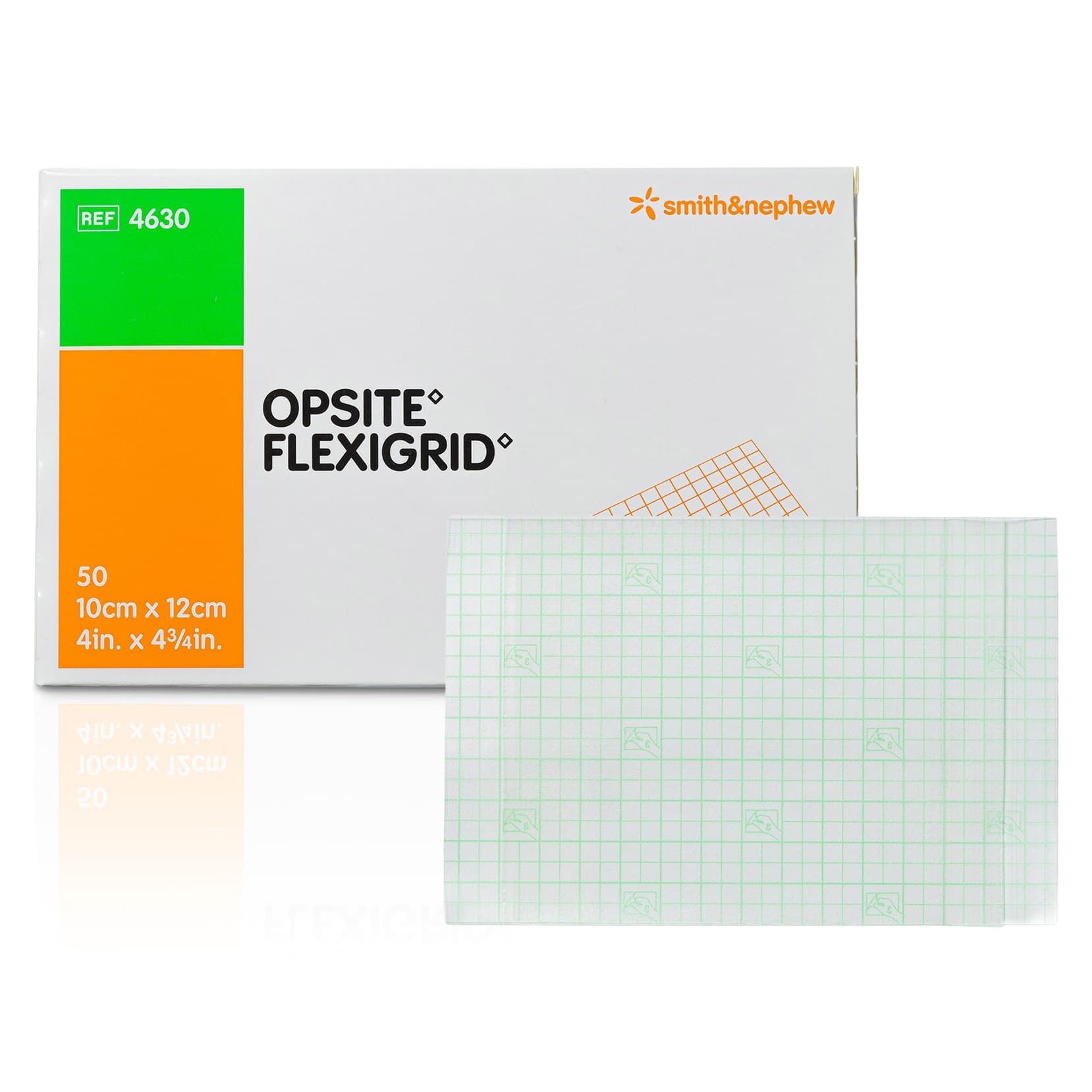 OpSite Flexigrid Transparent Film Dressing, 4 x 4-3/4 Inch - Box of 50 - Image 1