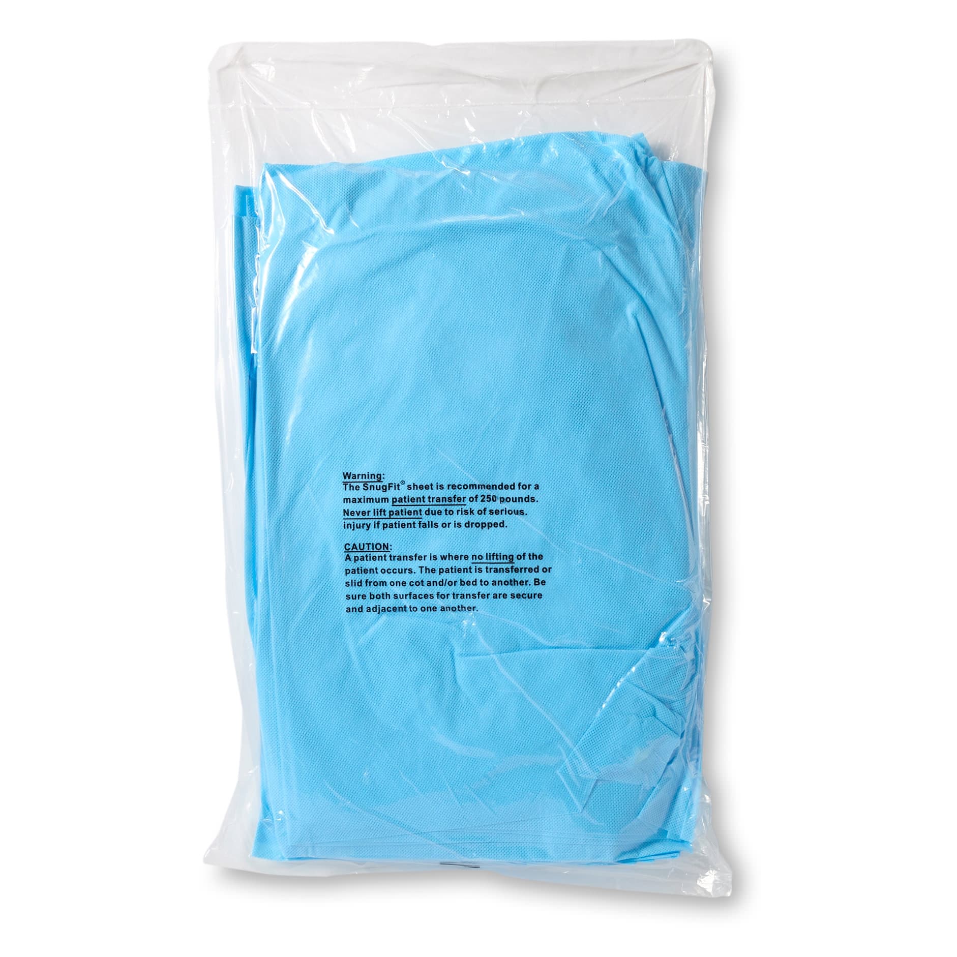 Snug-Fit Stretcher Sheet Blue 40 x 89 Inch Disposable - Case of 25 - Image 2