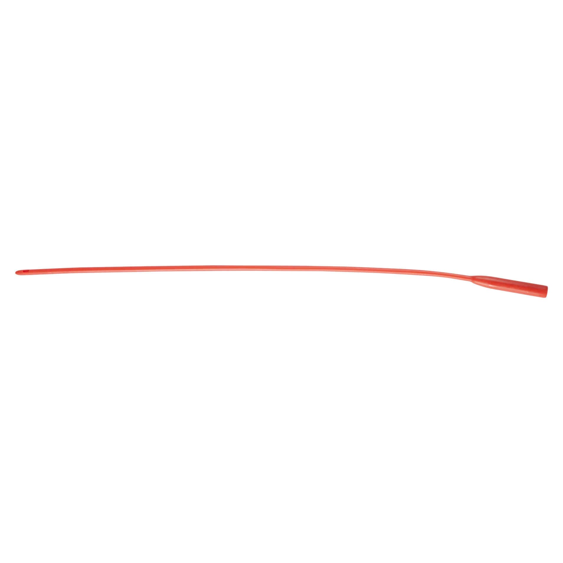 Amsure Red Rubber Latex Urethral Catheter, 14 Fr - Each - Image 1