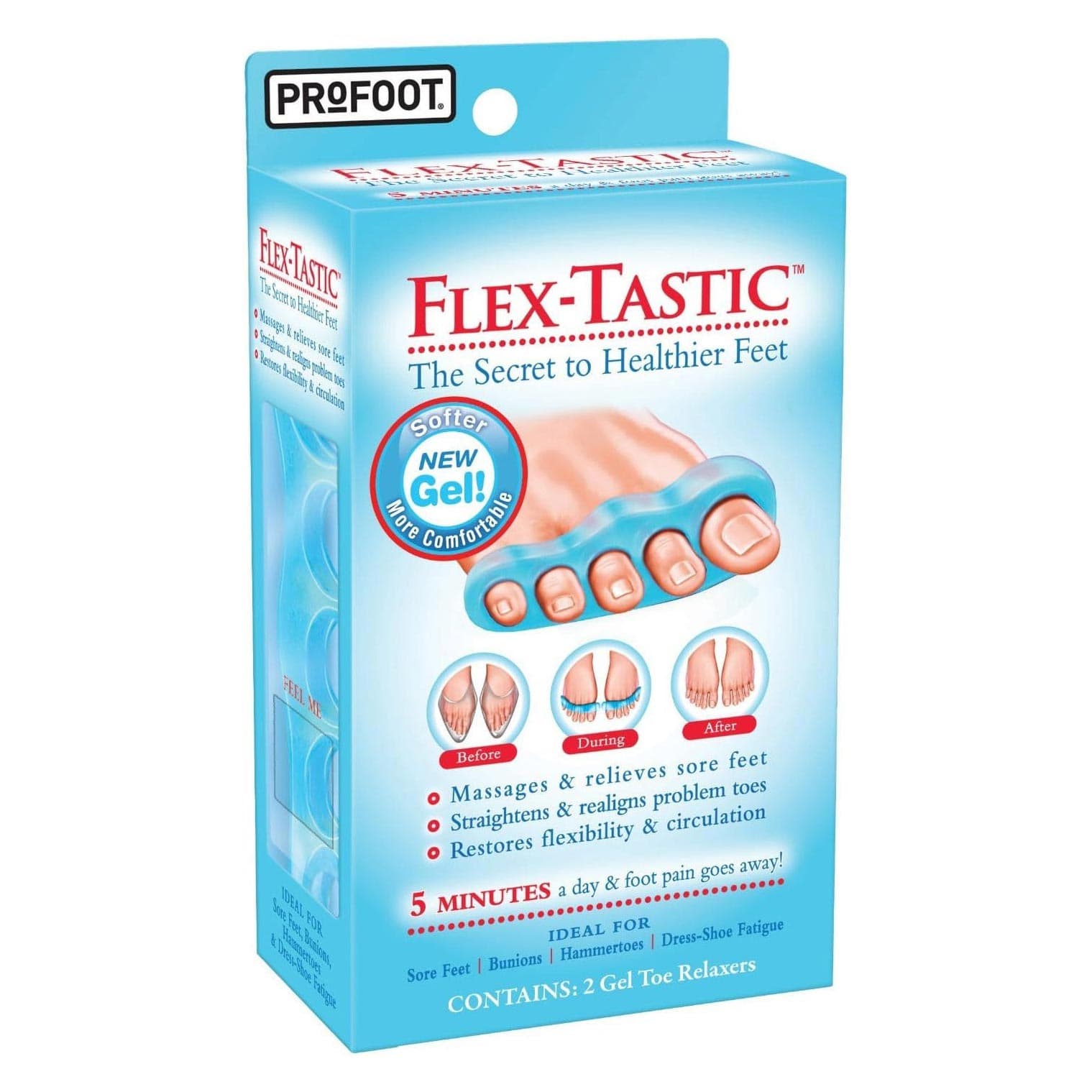 Profoot Care Flex-Tastic Gel Toe Relaxer - Image 1