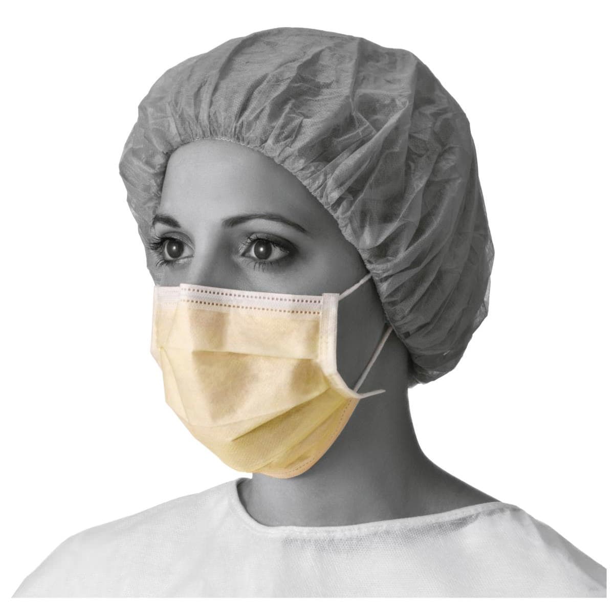 Medline ASTM Level 1 Face Mask with Ear Loops, Yellow