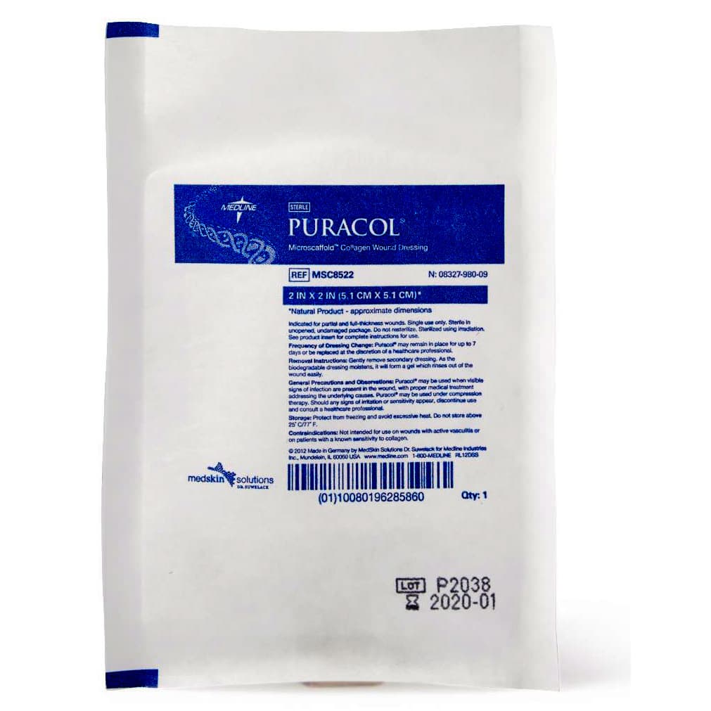 Puracol Collagen Wound Dressing, Sterile, 2 x 2 Inch - Each - Image 1