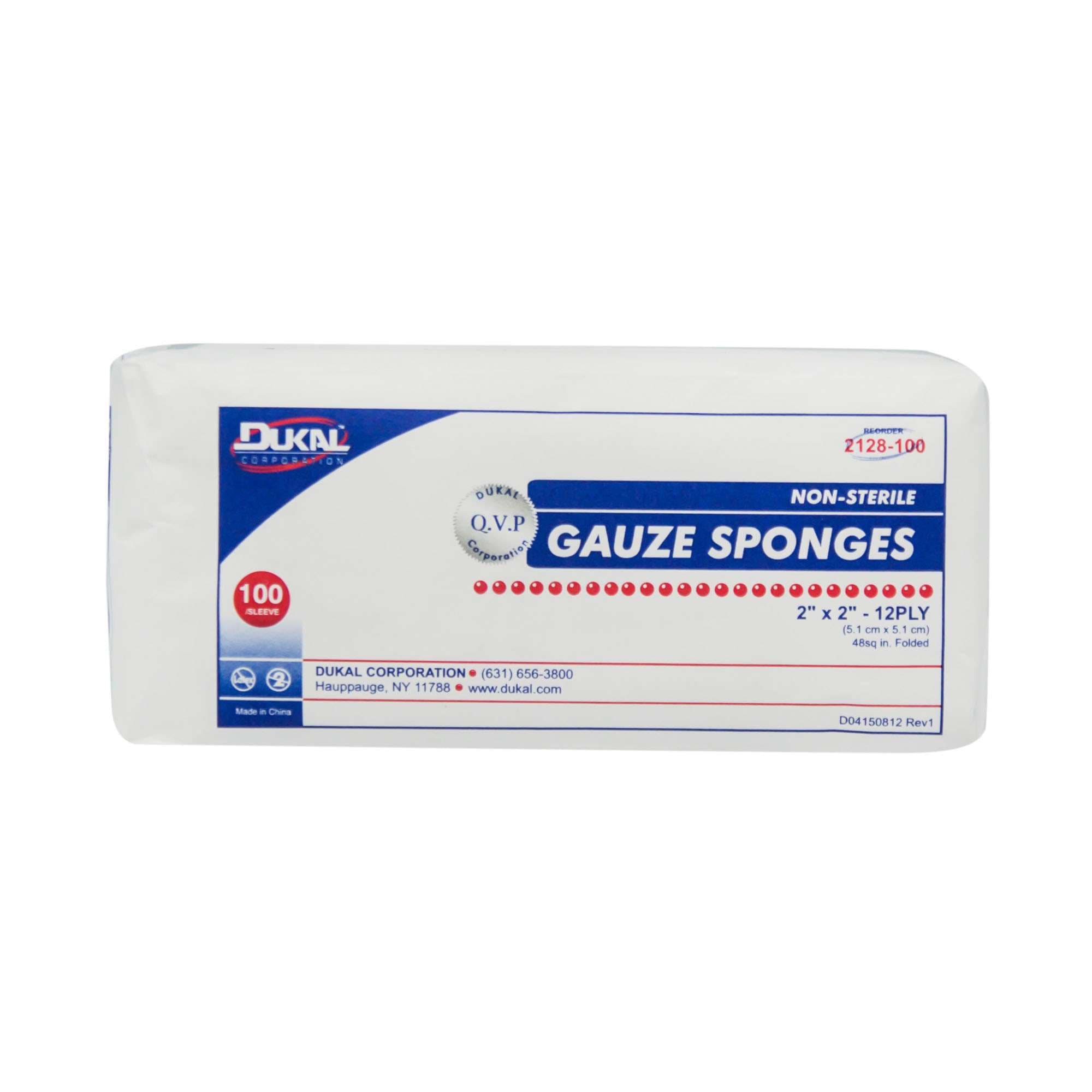 Dukal Non-Sterile Gauze Sponge, 2 x 2 Inch - Case of 8000 - Image 1