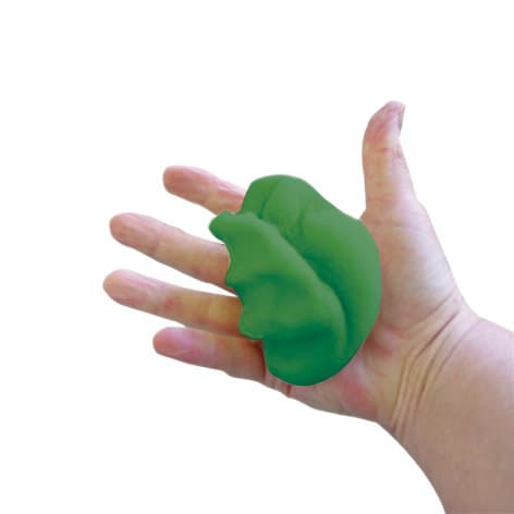 CanDo Memory Foam Squeeze Ball, Medium, Green, 3.5 Inch Diameter - Image 1