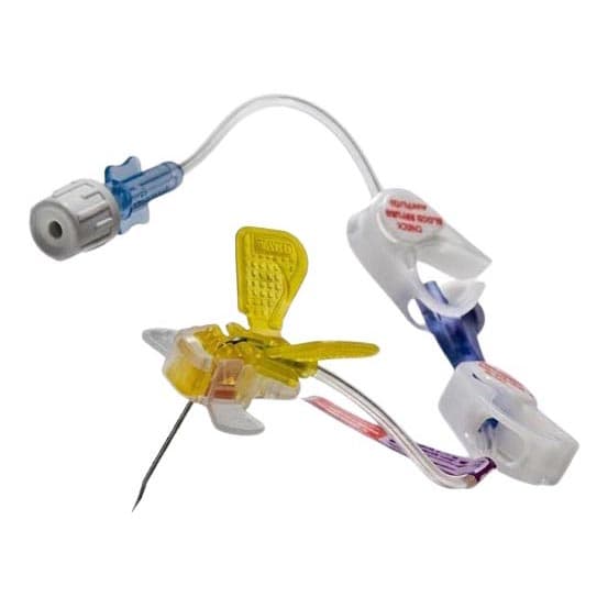 PowerLoc Huber Infusion Set, Sterile, 20 Gauge, Winged Hub, 1 Inch, Y-Site Injection Port - Each - Image 1
