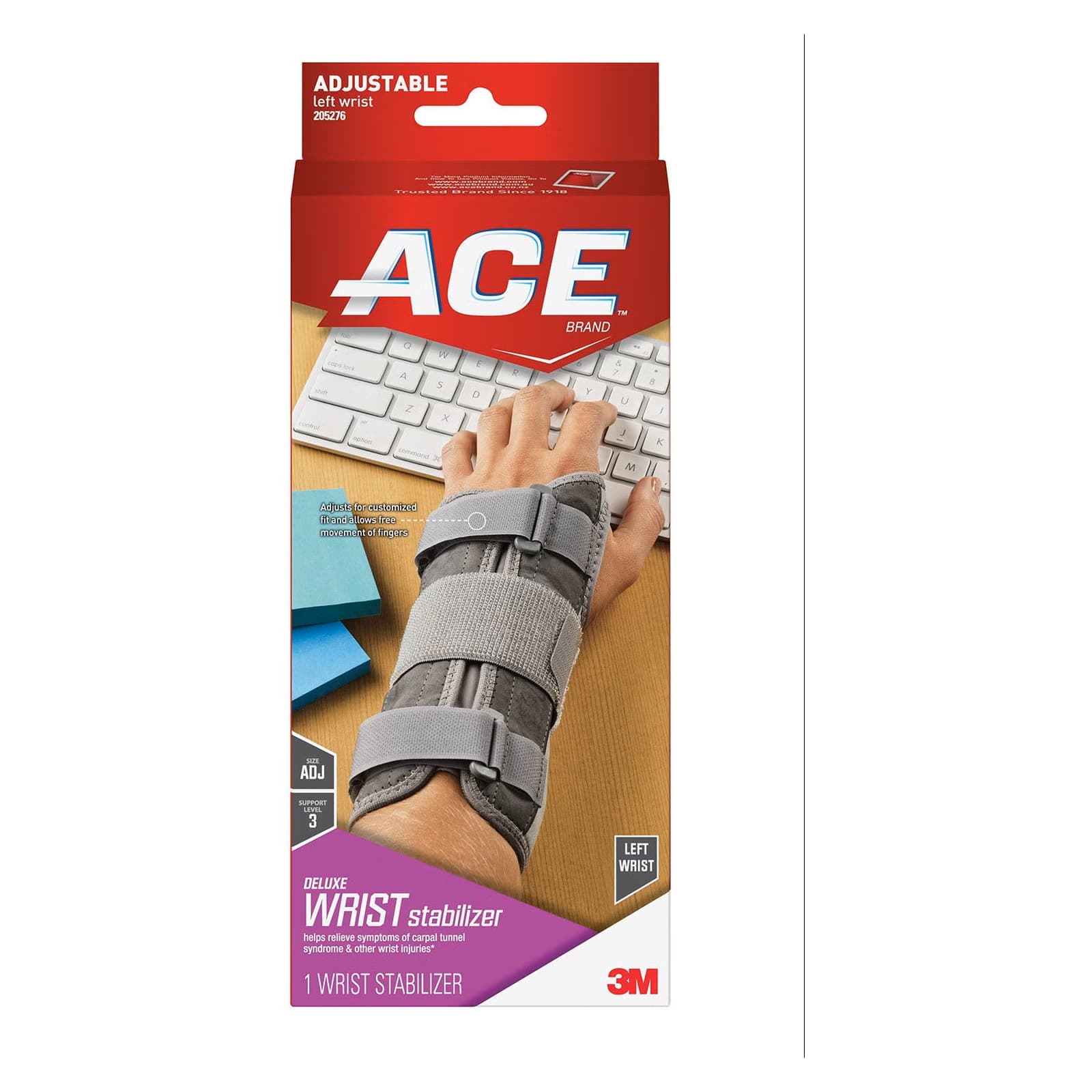 3M ACE Carpal Tunnel Wrist Stabilizer Left Hand - Box of 12 - Image 1
