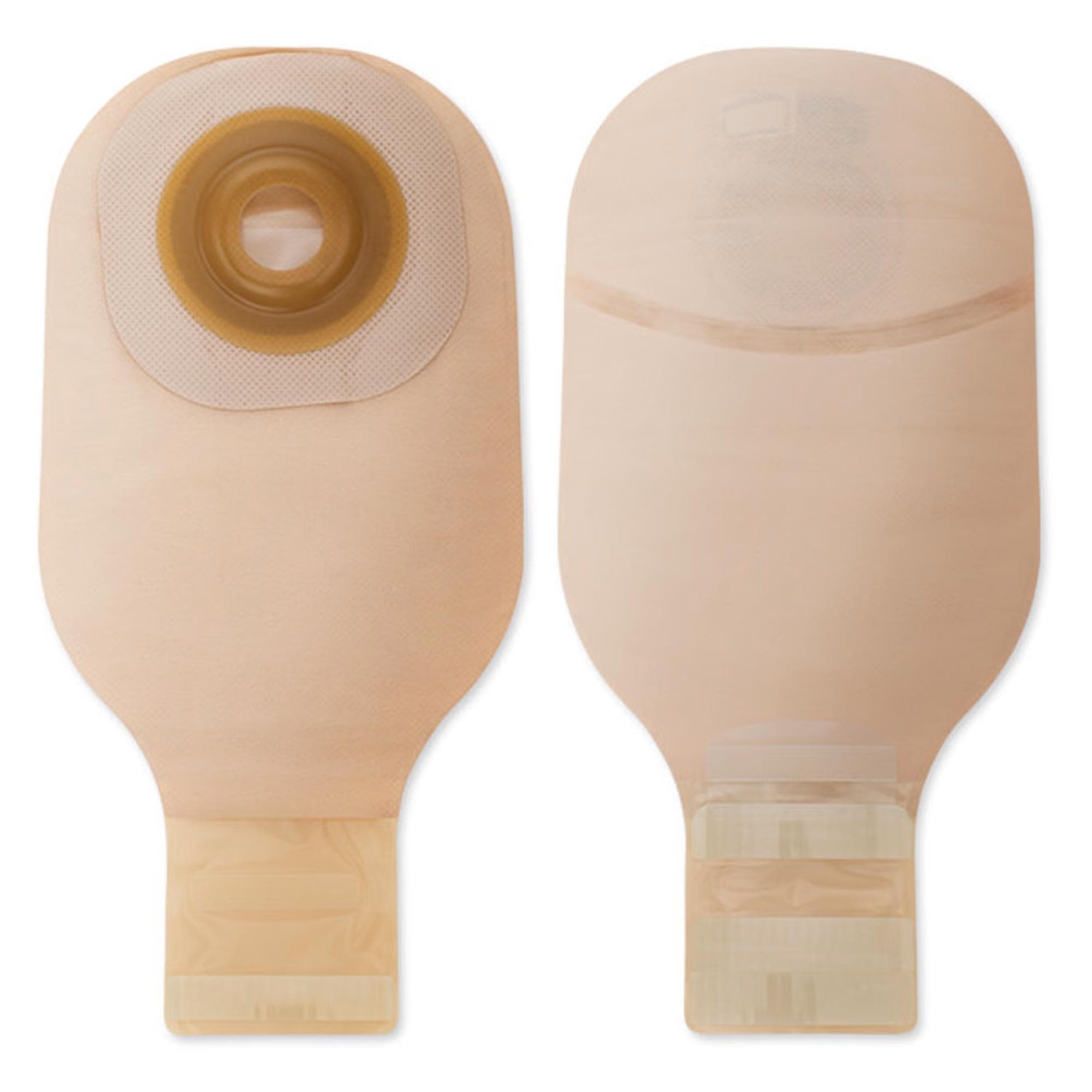 Premier 1-Piece Drainable Ostomy Pouch With Soft Convex Flextend Barrier, Beige, 1-1/4 Inch - Box of 5 - Image 1