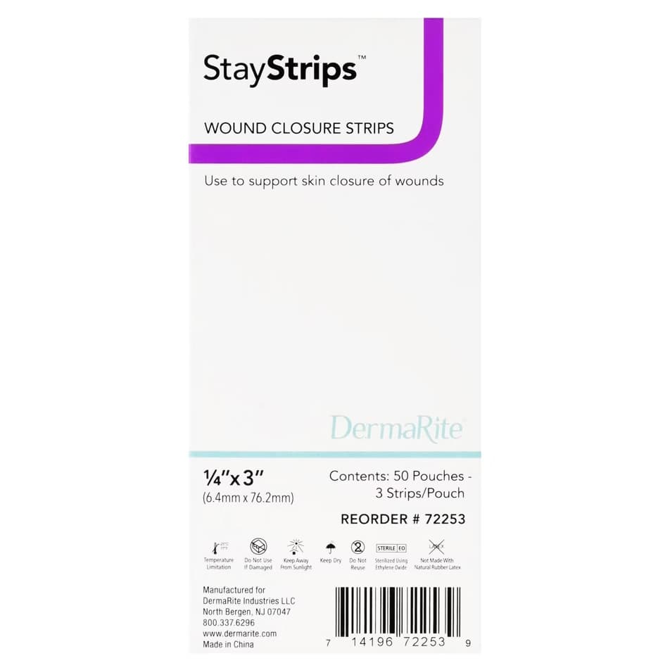 DermaRite StayStrips Wound Skin Closure Strip - Image 2