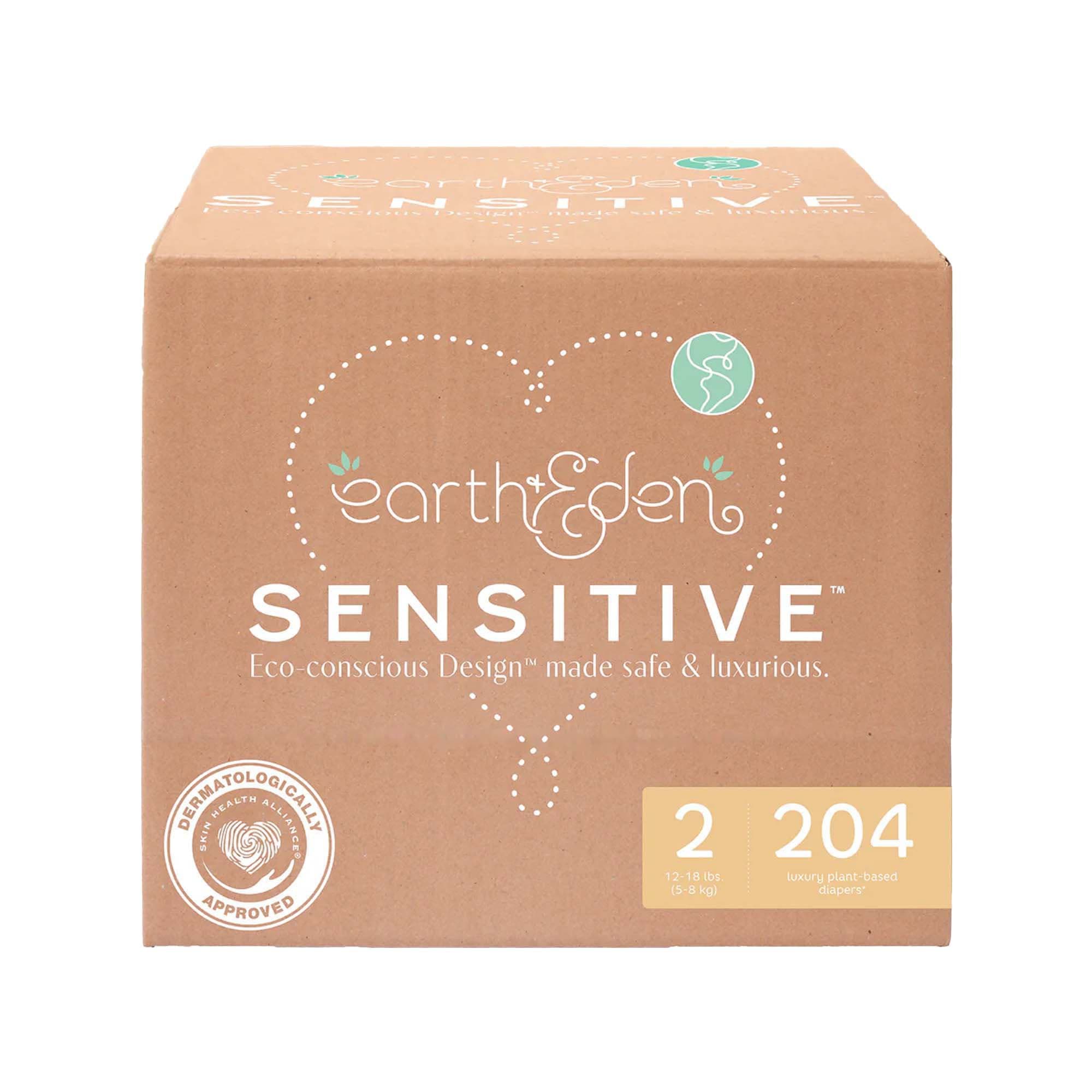 Earth & Eden Sensitive Baby Diaper, Size 2 - Case of 204 - Image 1