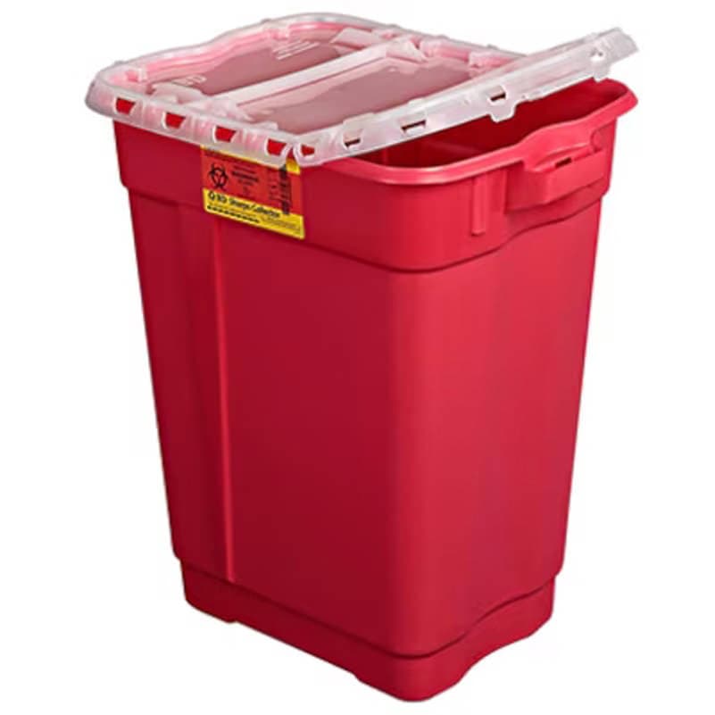 BD Extra Large Sharps Container, 17 Gallon, Hinged Snap On Lid - Each - Image 1
