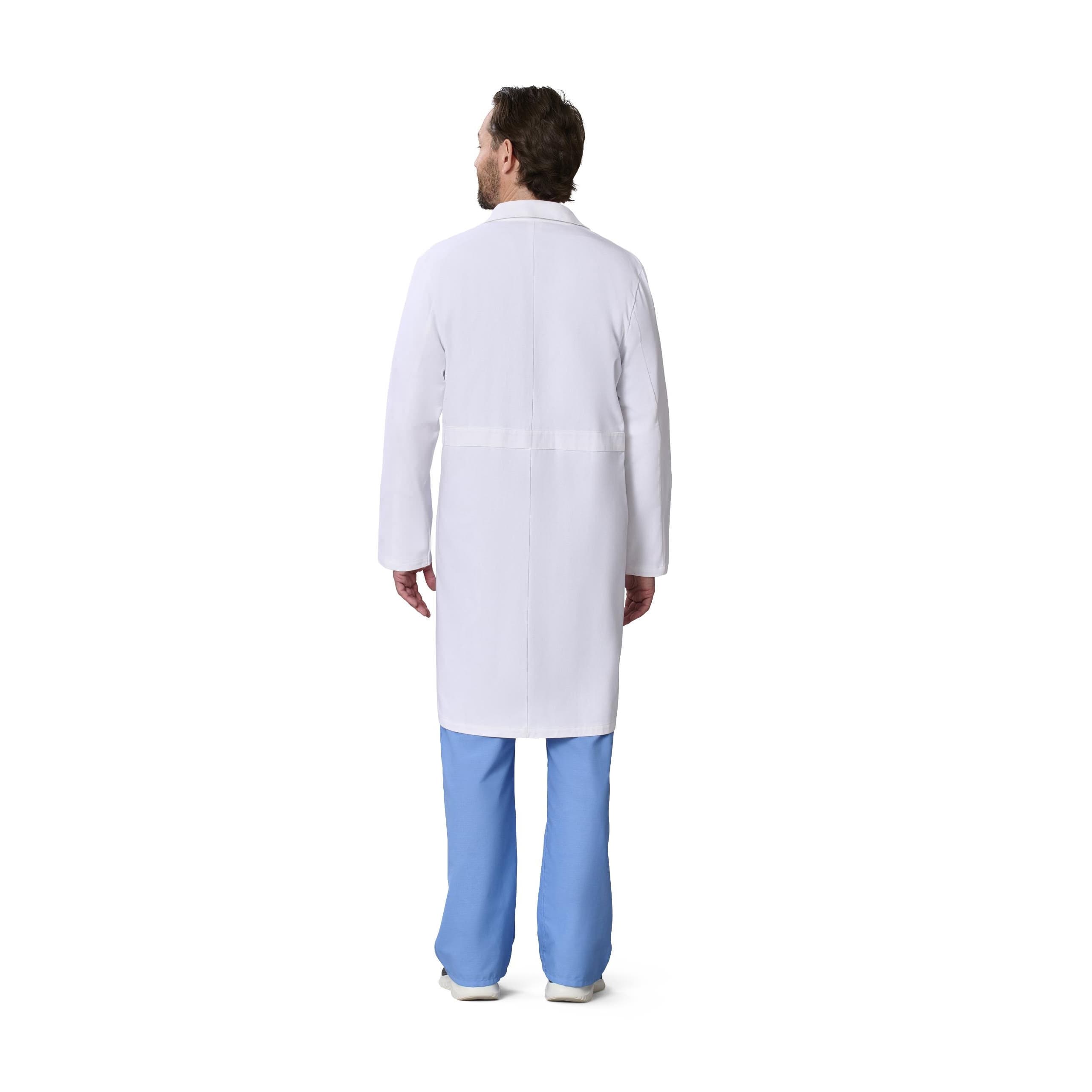 Medline Refine Men's 4-Pocket Full-Length Lab Coat With Knot Button - Image 2