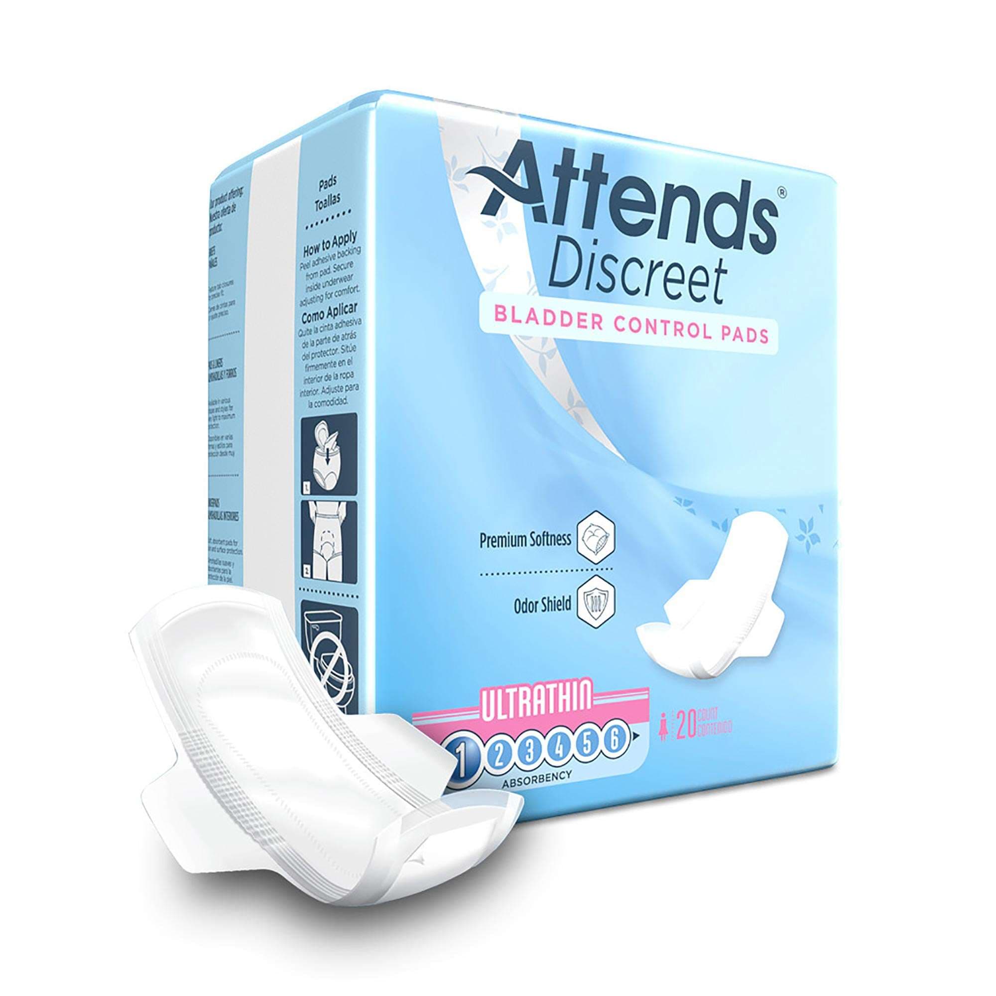 Attends Discreet Ultra Thin Bladder Control Pad, 9 Inch Length - Case of 480 - Image 1