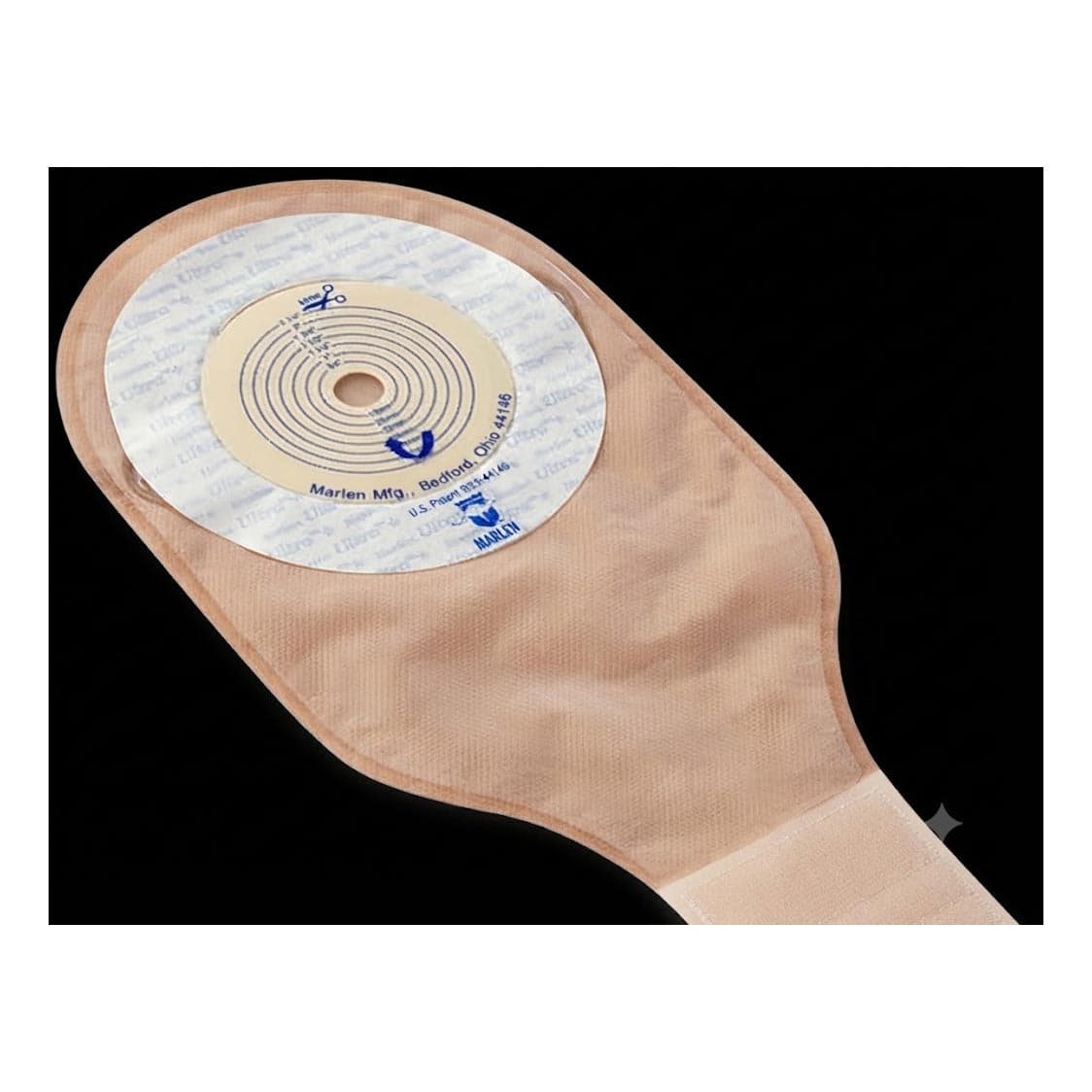 UltraLite 9" One-Piece Ileostomy Pouches, Shallow Convexity, 1-5/8" Opening - Box of 10 - Image 2
