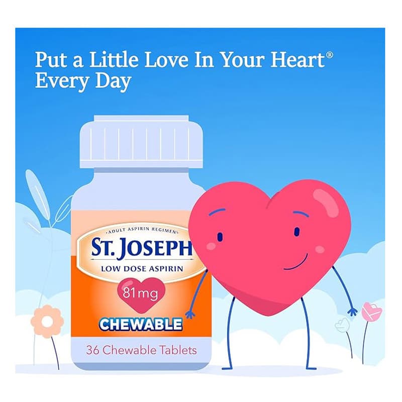 St. Joseph Low Dose Chewable Aspirin, Orange, 81 mg, 108 Count - Each - Image 2