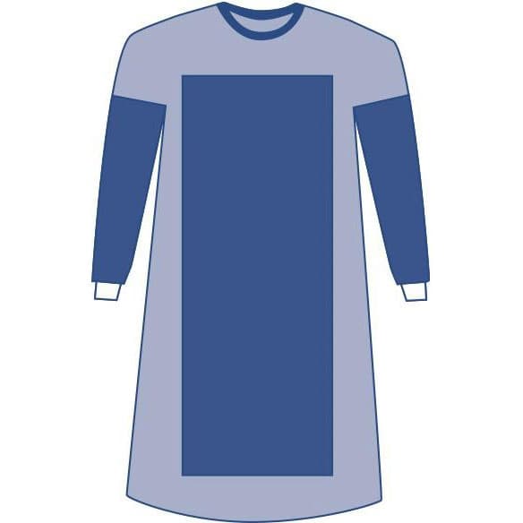 Medline Aurora Poly Reinforced Gown, Sterile, Size 2XL - Case of 18 - Image 1