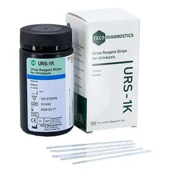 Teco Ketone URS-1K Reagent Strips for Urinalysis - Bottle of 100 - Image 1
