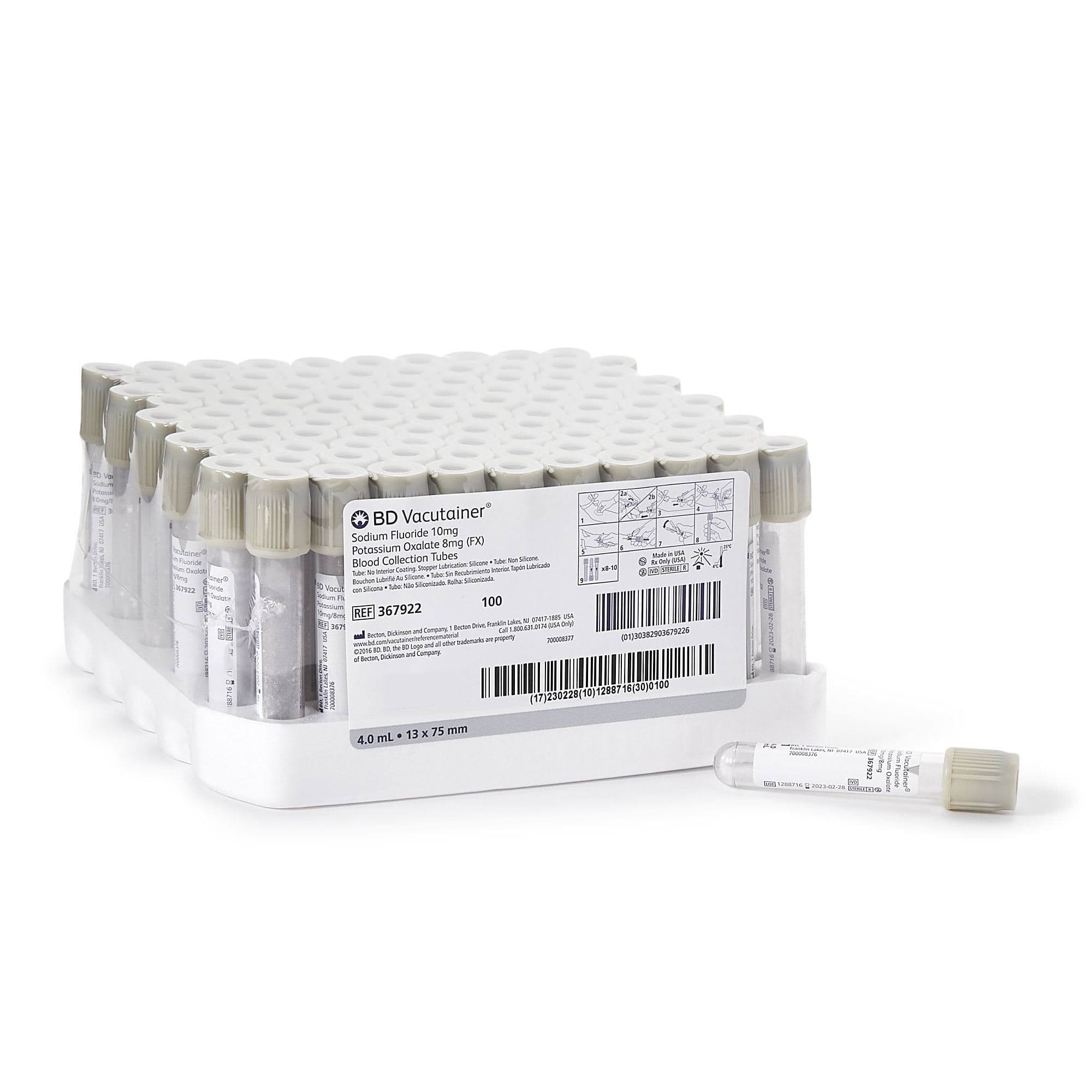 BD Vacutainer Venous Blood Collection Tube, 13 x 75 mm, 4 mL - Box of 100 - Image 1