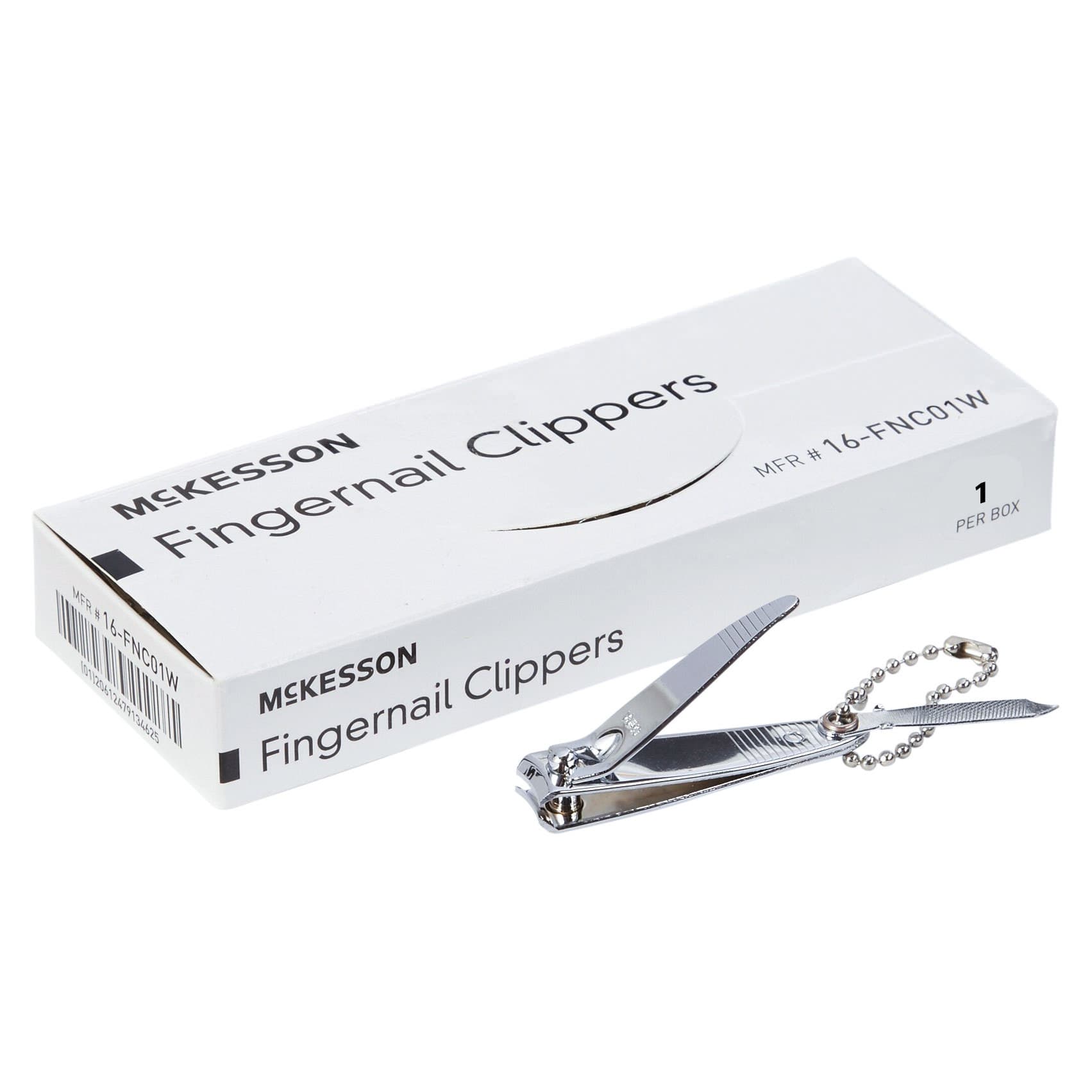 McKesson Fingernail Clippers Thumb Squeeze Lever Curved Jaw 12.4 X 54.4 X 13.5 mm - Each - Image 1