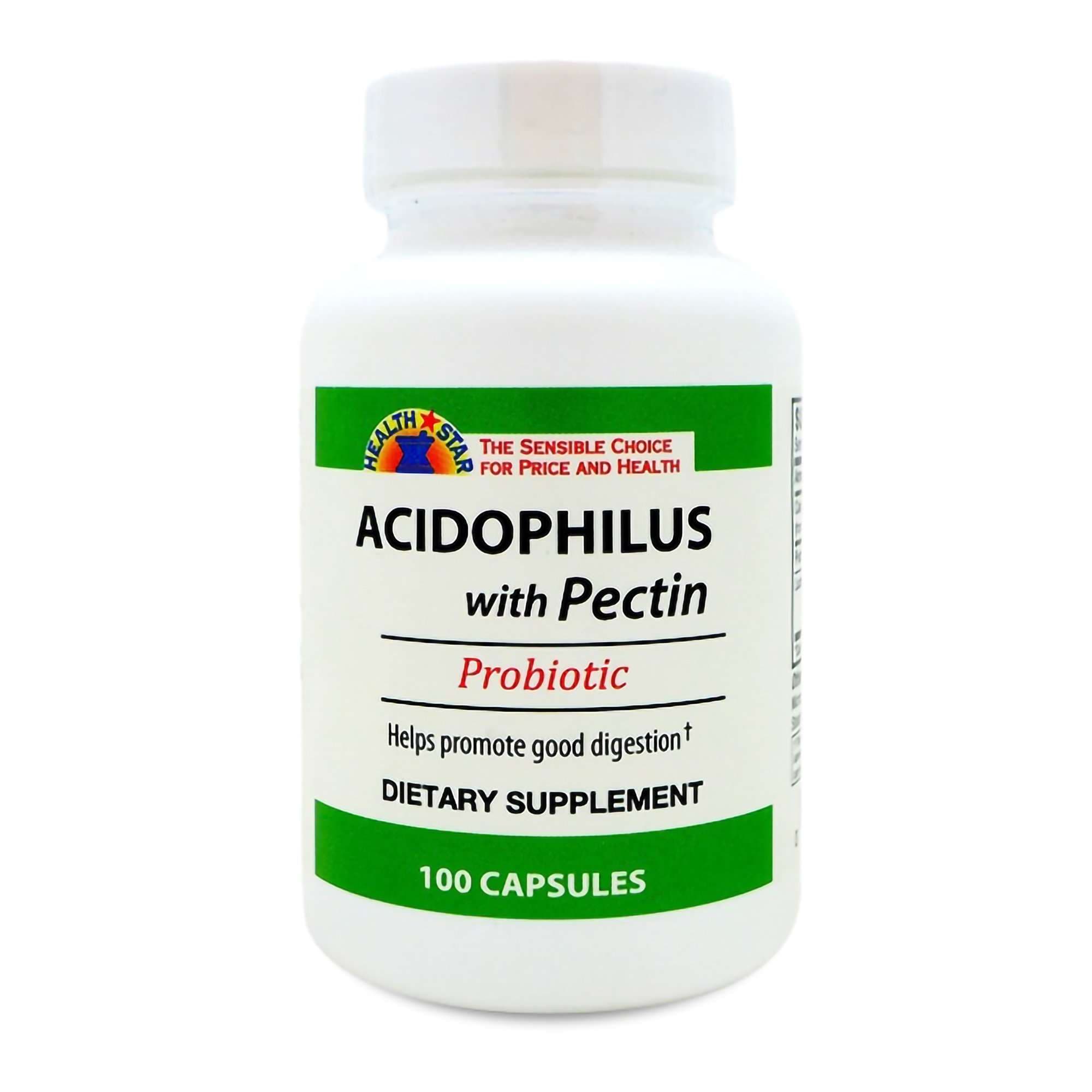 Health Star Acidophilus with Pectin Capsule Probiotic Supplement - Case of 1200 - Image 1